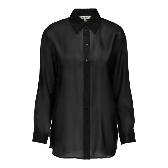 Only ONLSTELLA LIFE LS LOOSE SHIRT WVN Black | Freewear ONLSTELLA LIFE LS LOOSE SHIRT WVN - www.freewear.nl - Freewear