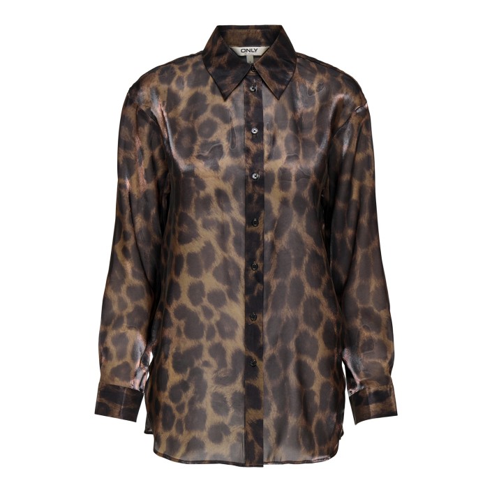 Only ONLSTELLA LIFE LS LOOSE SHIRT WVN Chocolate Torte/LE GRAND LEO | Freewear ONLSTELLA LIFE LS LOOSE SHIRT WVN - www.freewear.nl - Freewear