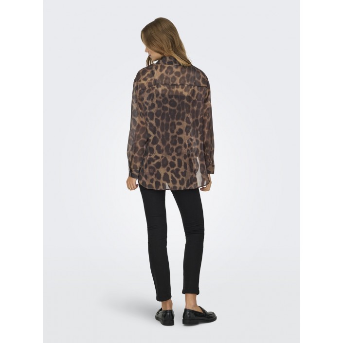 Only ONLSTELLA LIFE LS LOOSE SHIRT WVN Chocolate Torte/LE GRAND LEO | Freewear ONLSTELLA LIFE LS LOOSE SHIRT WVN - www.freewear.nl - Freewear