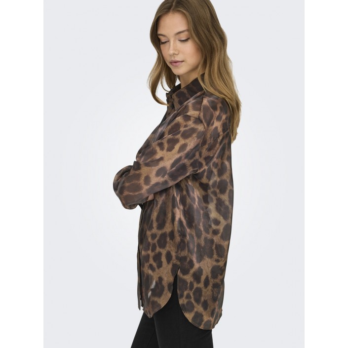 Only ONLSTELLA LIFE LS LOOSE SHIRT WVN Chocolate Torte/LE GRAND LEO | Freewear ONLSTELLA LIFE LS LOOSE SHIRT WVN - www.freewear.nl - Freewear
