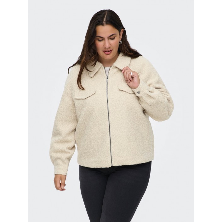 Carmakoma CARMALO SHORT BOUCLE JACKET OTW NOO: Pumice Stone/MELANGE | Freewear CARMALO SHORT BOUCLE JACKET OTW NOO: - www.freewear.nl - Freewear