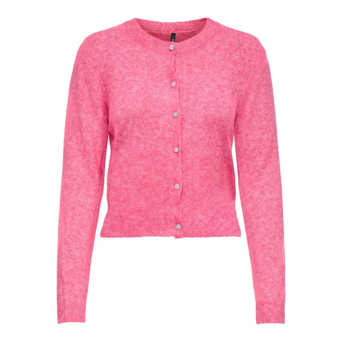 Only ONLHAVANNA LS BUTTON CARDIGAN KNT Pink Lemonade/Melange/Bling Butt | Freewear ONLHAVANNA LS BUTTON CARDIGAN KNT - www.freewear.nl - Freewear
