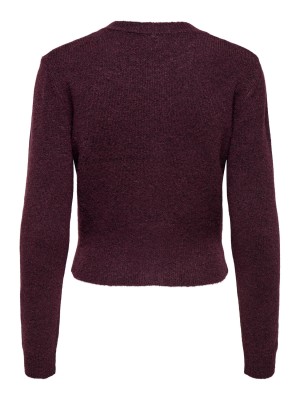 Only ONLHAVANNA LS BUTTON CARDIGAN KNT Winetasting/Melange/Bling Button | Freewear ONLHAVANNA LS BUTTON CARDIGAN KNT - www.freewear.nl - Freewear