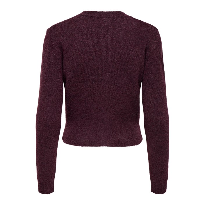 Only ONLHAVANNA LS BUTTON CARDIGAN KNT Winetasting/Melange/Bling Button | Freewear ONLHAVANNA LS BUTTON CARDIGAN KNT - www.freewear.nl - Freewear
