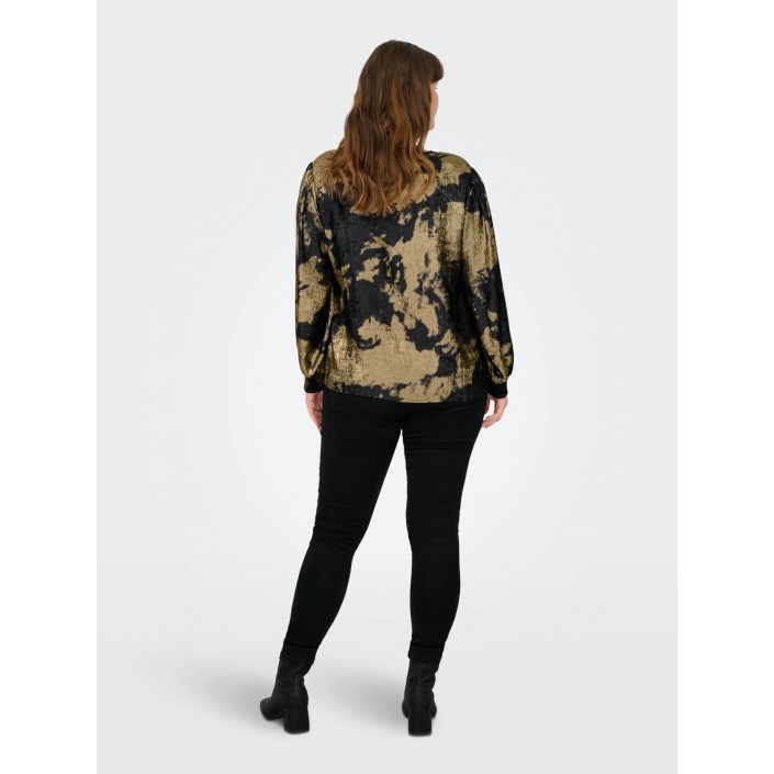 Carmakoma CARDIXIE LS V-NECK  TOP AOP Black/ABSTRACT | Freewear CARDIXIE LS V-NECK  TOP AOP - www.freewear.nl - Freewear