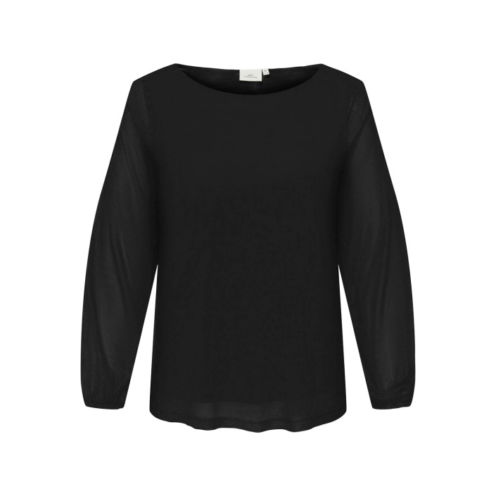 Carmakoma CARFOREST LIFE L/S BOATNECK TOP JRS Black | Freewear CARFOREST LIFE L/S BOATNECK TOP JRS - www.freewear.nl - Freewear