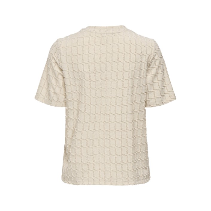 Only ONLINES LIFE 2/4 O-NECK GLITTER TOP: Birch/Rose gold glitter | Freewear ONLINES LIFE 2/4 O-NECK GLITTER TOP: - www.freewear.nl - Freewear