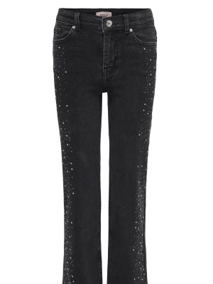 Only KOGJUICY HW RHINESTONE WIDE LEG DNM Washed Black/RHINESTONES | Freewear KOGJUICY HW RHINESTONE WIDE LEG DNM - www.freewear.nl - Freewear