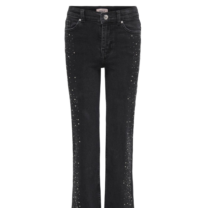 Only KOGJUICY HW RHINESTONE WIDE LEG DNM Washed Black/RHINESTONES | Freewear KOGJUICY HW RHINESTONE WIDE LEG DNM - www.freewear.nl - Freewear