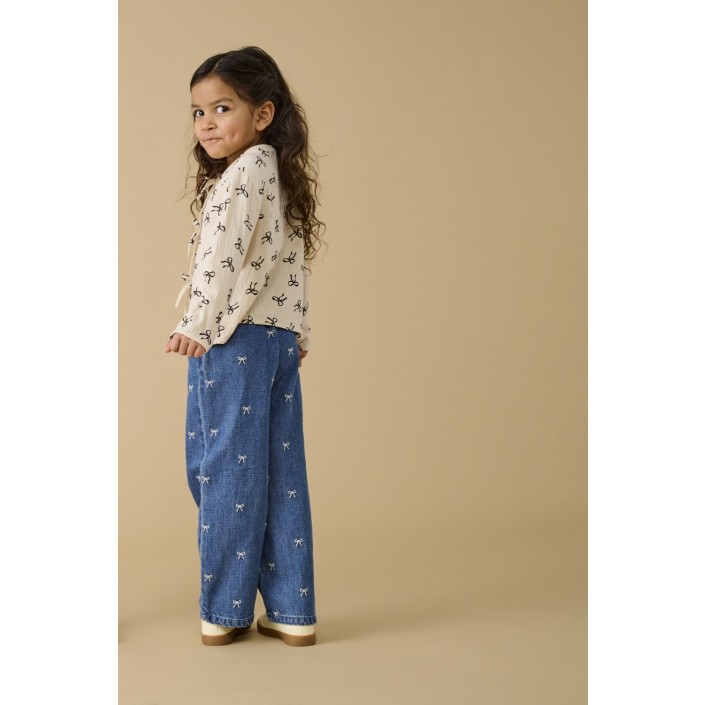 ONLY:KIDS ONLY KMGPIERCE WIDE BOW JEANS DNM YOK Medium Blue Denim/BOWS | Freewear KMGPIERCE WIDE BOW JEANS DNM YOK - www.freewear.nl - Freewear