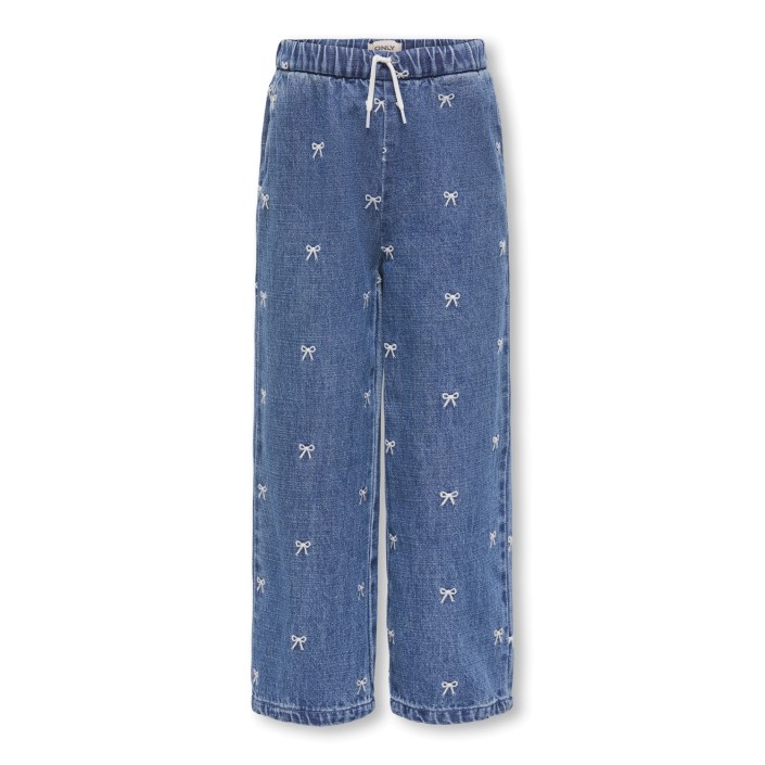 ONLY:KIDS ONLY KMGPIERCE WIDE BOW JEANS DNM YOK Medium Blue Denim/BOWS | Freewear KMGPIERCE WIDE BOW JEANS DNM YOK - www.freewear.nl - Freewear