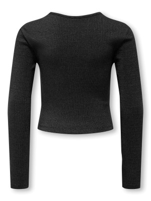 Only KOGTRINNY LIFE LS GLITTER CUTOUT TO: Black/No Cut Out | Freewear KOGTRINNY LIFE LS GLITTER CUTOUT TO: - www.freewear.nl - Freewear