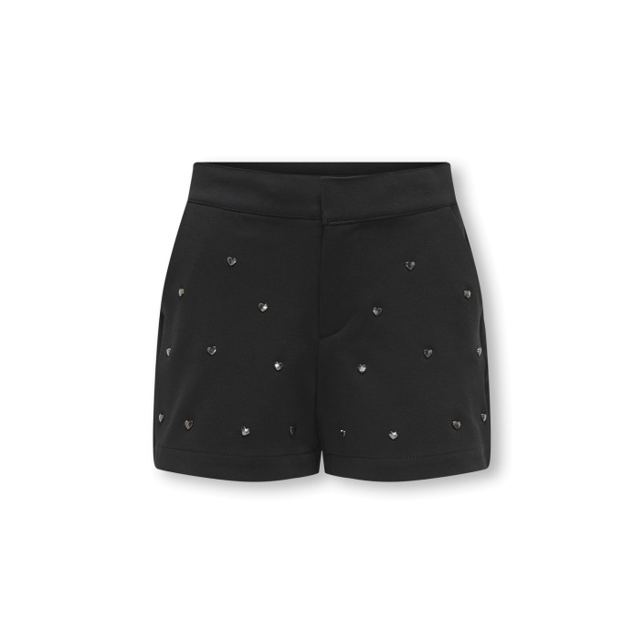 Only KOGPEACH LIFE STUD SHORTS TLR Black/Gold Heart Studs | Freewear KOGPEACH LIFE STUD SHORTS TLR - www.freewear.nl - Freewear