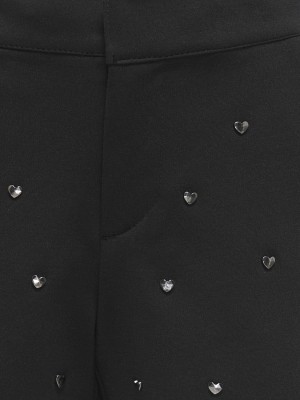 Only KOGPEACH LIFE STUD SHORTS TLR Black/Gold Heart Studs | Freewear KOGPEACH LIFE STUD SHORTS TLR - www.freewear.nl - Freewear