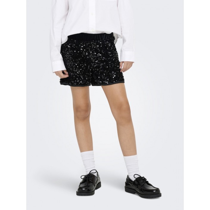 Only KOGCONFIDENCE LIFE SEQUIN SHORTS JR: Black | Freewear KOGCONFIDENCE LIFE SEQUIN SHORTS JR: - www.freewear.nl - Freewear