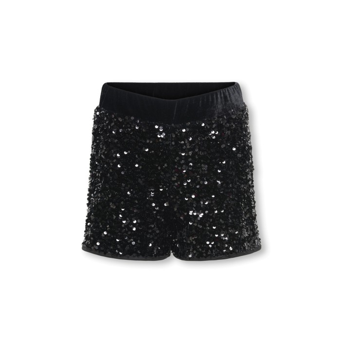 Only KOGCONFIDENCE LIFE SEQUIN SHORTS JR: Black | Freewear KOGCONFIDENCE LIFE SEQUIN SHORTS JR: - www.freewear.nl - Freewear