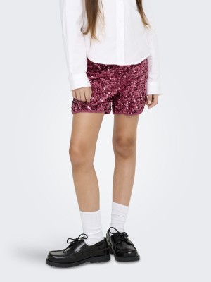 Only KOGCONFIDENCE LIFE SEQUIN SHORTS JR: Rose Wine | Freewear KOGCONFIDENCE LIFE SEQUIN SHORTS JR: - www.freewear.nl - Freewear