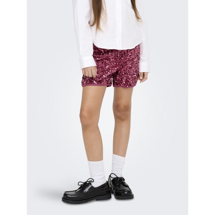 Only KOGCONFIDENCE LIFE SEQUIN SHORTS JR: Rose Wine | Freewear KOGCONFIDENCE LIFE SEQUIN SHORTS JR: - www.freewear.nl - Freewear