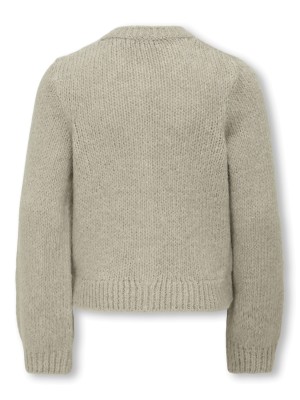 Only KOGCODY L/S O-NECK BOW CARDIGAN KNT Pumice Stone/Melange Detail Bows | Freewear KOGCODY L/S O-NECK BOW CARDIGAN KNT - www.freewear.nl - Freewear