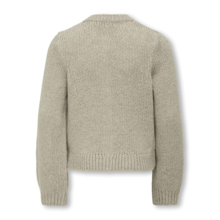 Only KOGCODY L/S O-NECK BOW CARDIGAN KNT Pumice Stone/Melange Detail Bows | Freewear KOGCODY L/S O-NECK BOW CARDIGAN KNT - www.freewear.nl - Freewear