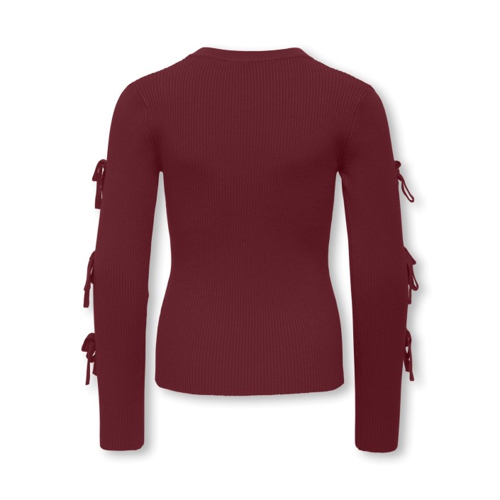 Only KOGNATASCHA L/S SLEEVE DETAIL KNT Cabernet | Freewear KOGNATASCHA L/S SLEEVE DETAIL KNT - www.freewear.nl - Freewear