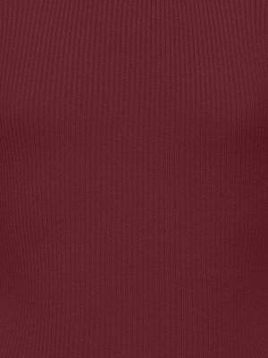 Only KOGNATASCHA L/S SLEEVE DETAIL KNT Cabernet | Freewear KOGNATASCHA L/S SLEEVE DETAIL KNT - www.freewear.nl - Freewear