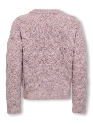ONLY:KIDS ONLY KMGROSALIN L/S O-NECK PULLOVER KNT Rose Smoke/Melange Bow/Carbernet | Freewear KMGROSALIN L/S O-NECK PULLOVER KNT - www.freewear.nl - Freewear