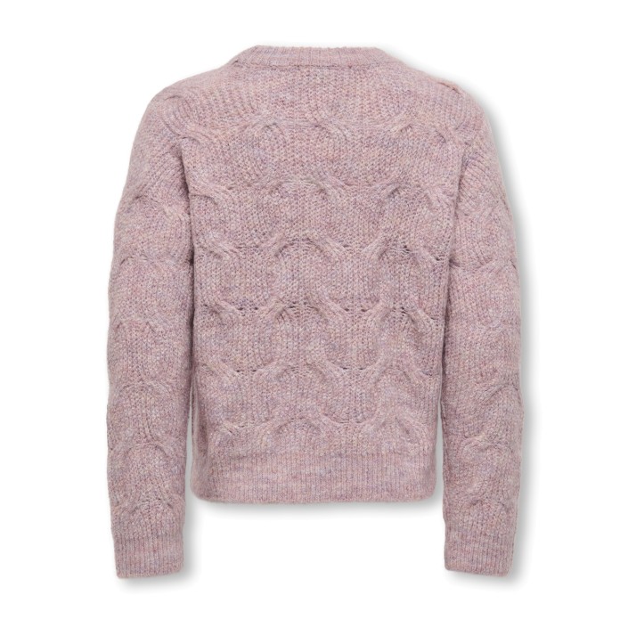 ONLY:KIDS ONLY KMGROSALIN L/S O-NECK PULLOVER KNT Rose Smoke/Melange Bow/Carbernet | Freewear KMGROSALIN L/S O-NECK PULLOVER KNT - www.freewear.nl - Freewear