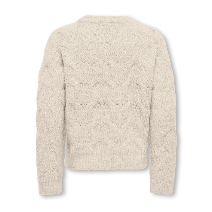 ONLY:KIDS ONLY KMGROSALIN L/S O-NECK PULLOVER KNT Birch/Melange Bow/Black Coffee | Freewear KMGROSALIN L/S O-NECK PULLOVER KNT - www.freewear.nl - Freewear