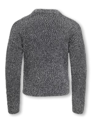 Only KOGPIUMO GLITTER L/S O-NECK KNT Black/Silver Glitter | Freewear KOGPIUMO GLITTER L/S O-NECK KNT - www.freewear.nl - Freewear