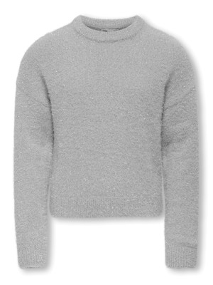Only KOGPIUMO GLITTER L/S O-NECK KNT Light Grey Melange/Silver Glitte | Freewear KOGPIUMO GLITTER L/S O-NECK KNT - www.freewear.nl - Freewear