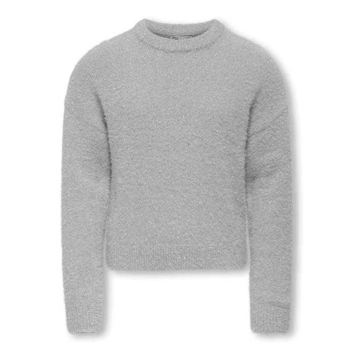 Only KOGPIUMO GLITTER L/S O-NECK KNT Light Grey Melange/Silver Glitte | Freewear KOGPIUMO GLITTER L/S O-NECK KNT - www.freewear.nl - Freewear