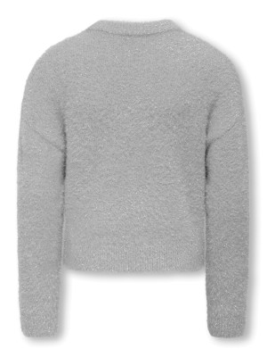 Only KOGPIUMO GLITTER L/S O-NECK KNT Light Grey Melange/Silver Glitte | Freewear KOGPIUMO GLITTER L/S O-NECK KNT - www.freewear.nl - Freewear