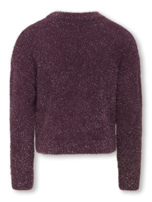 Only KOGPIUMO GLITTER L/S O-NECK KNT Rose Wine/Rose Wine Glitter | Freewear KOGPIUMO GLITTER L/S O-NECK KNT - www.freewear.nl - Freewear