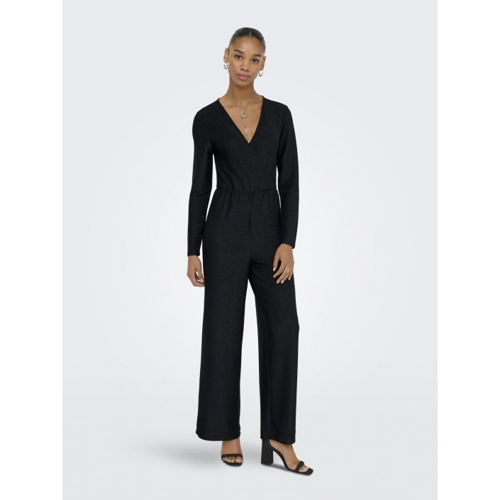 Only ONLRICH L/S GLITTER JUMPSUIT JRS Black/Black glitter | Freewear ONLRICH L/S GLITTER JUMPSUIT JRS - www.freewear.nl - Freewear