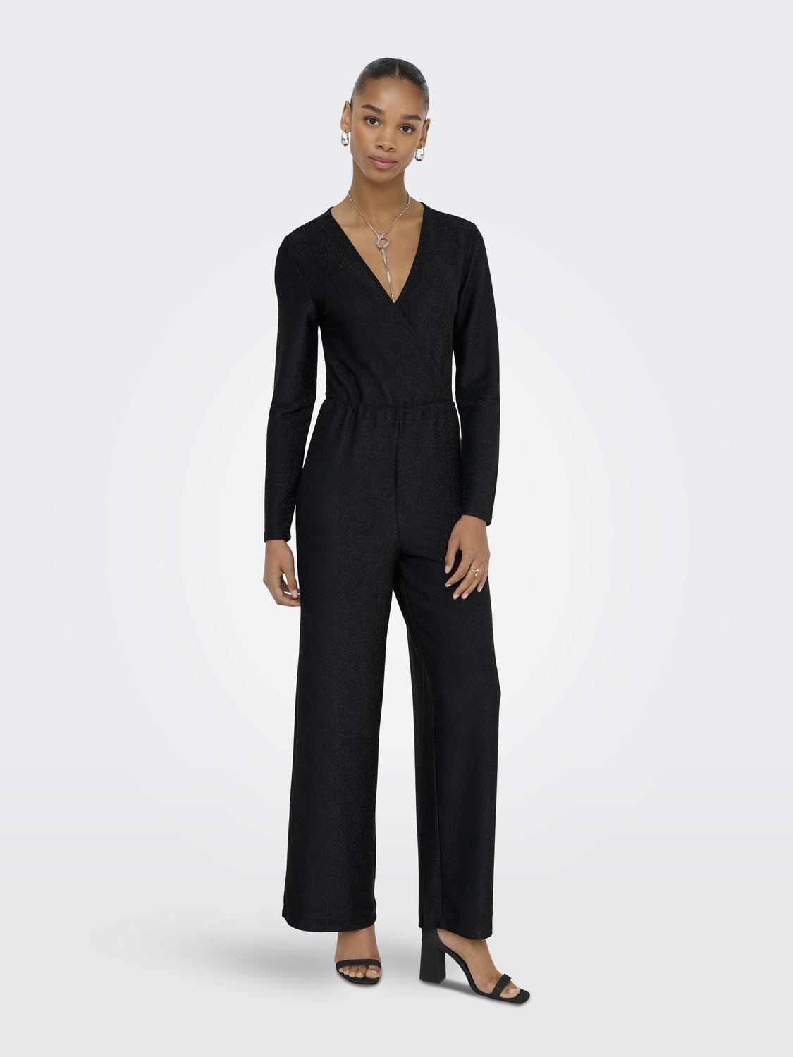 Only Onlrich L/s Glitter Jumpsuit Jrs