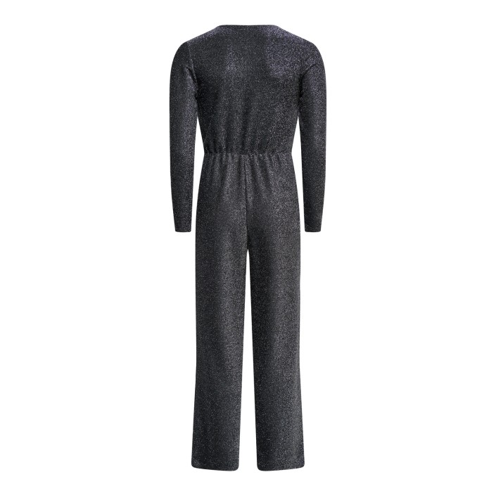 Only ONLRICH L/S GLITTER JUMPSUIT JRS Black/Silver glitter | Freewear ONLRICH L/S GLITTER JUMPSUIT JRS - www.freewear.nl - Freewear