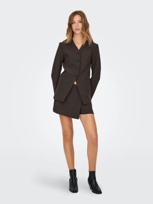 Only ONLLAMINA LIFE L/S FIT BLAZER TLR Mulch | Freewear ONLLAMINA LIFE L/S FIT BLAZER TLR - www.freewear.nl - Freewear