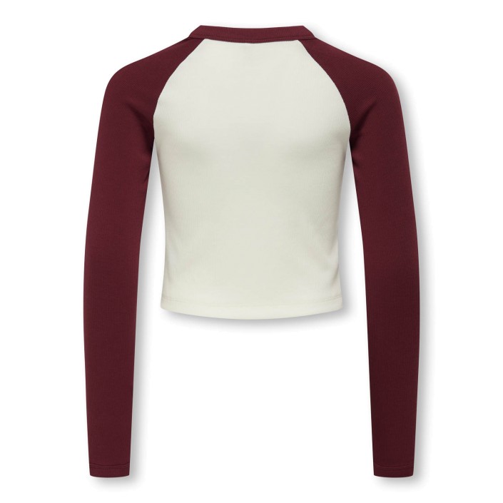 Only KOGBINA LIFE L/S O-NECK CONTRAST TO: Cabernet/Hackney/Cloud Dancer Bo | Freewear KOGBINA LIFE L/S O-NECK CONTRAST TO: - www.freewear.nl - Freewear