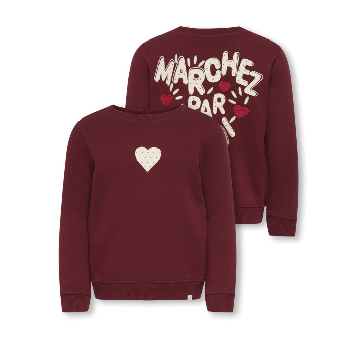 ONLY:KIDS ONLY KMGFRIDA LIFE L/S REG O-NECK BRU SW: Cabernet/Marchez Pa La Foi | Freewear KMGFRIDA LIFE L/S REG O-NECK BRU SW: - www.freewear.nl - Freewear