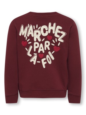 ONLY:KIDS ONLY KMGFRIDA LIFE L/S REG O-NECK BRU SW: Cabernet/Marchez Pa La Foi | Freewear KMGFRIDA LIFE L/S REG O-NECK BRU SW: - www.freewear.nl - Freewear
