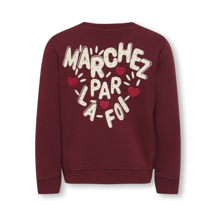 ONLY:KIDS ONLY KMGFRIDA LIFE L/S REG O-NECK BRU SW: Cabernet/Marchez Pa La Foi | Freewear KMGFRIDA LIFE L/S REG O-NECK BRU SW: - www.freewear.nl - Freewear
