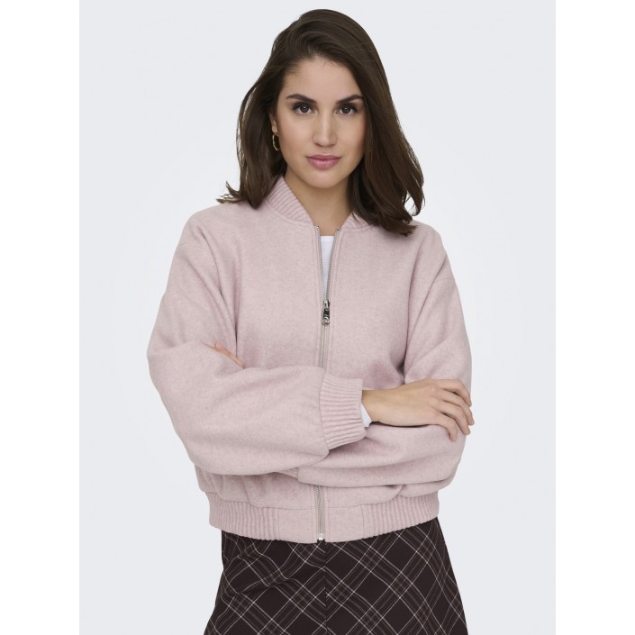 Only ONLELBA LIFE BOMBER JACKET CC OTW Burnished Lilac/Melange | Freewear ONLELBA LIFE BOMBER JACKET CC OTW - www.freewear.nl - Freewear