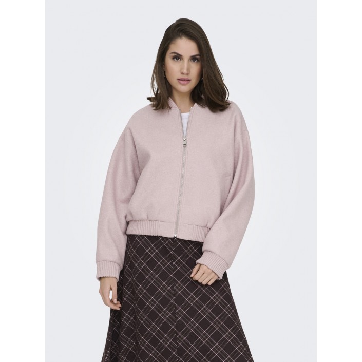 Only ONLELBA LIFE BOMBER JACKET CC OTW Burnished Lilac/Melange | Freewear ONLELBA LIFE BOMBER JACKET CC OTW - www.freewear.nl - Freewear