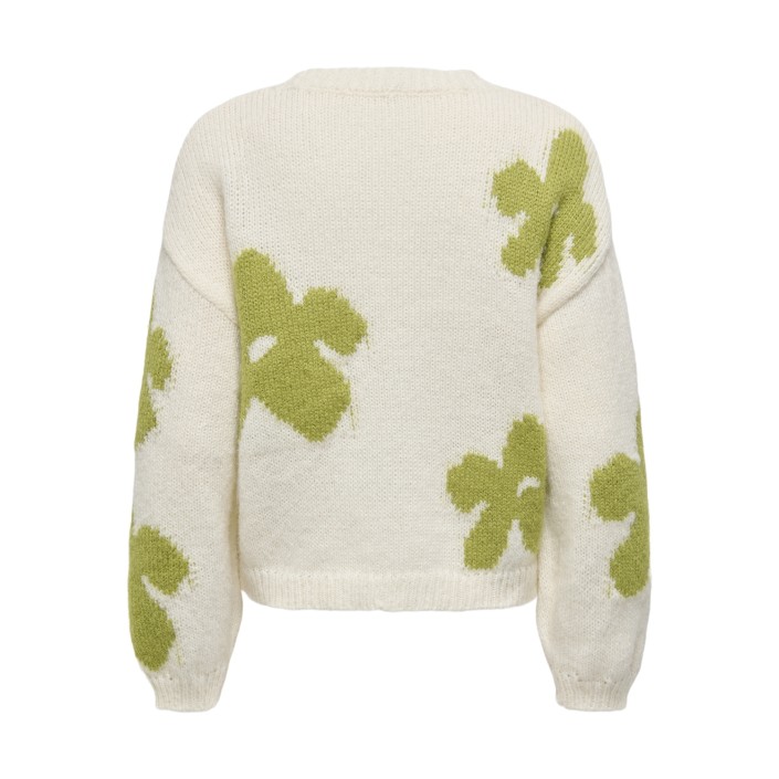 Only ONLBOOTLE LS FLOWER O-NECK KNT Baby\\'S Breath/Camping Gear | Freewear ONLBOOTLE LS FLOWER O-NECK KNT - www.freewear.nl - Freewear