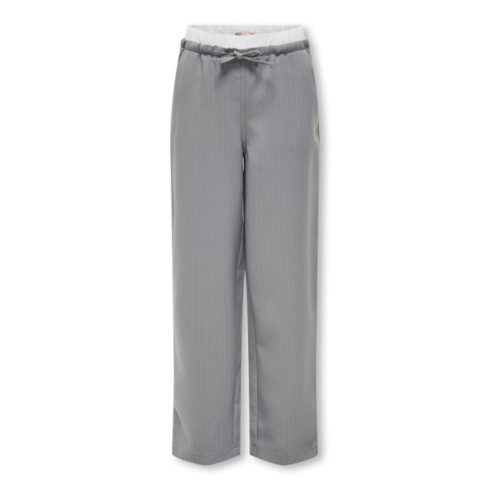 Only KOGMILEY LIFE PINSTR. BOXER STR PAN: Medium Grey Melange/Boxer White | Freewear KOGMILEY LIFE PINSTR. BOXER STR PAN: - www.freewear.nl - Freewear