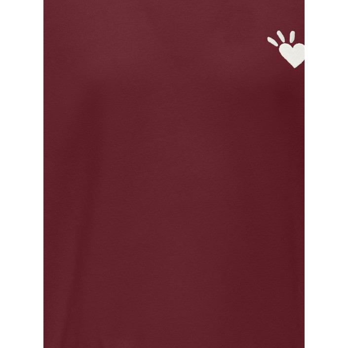 Only KOGTAMMIE LIFE L/S PRINT O-NECK SWT Cabernet/Amour/Cloud Dancer | Freewear KOGTAMMIE LIFE L/S PRINT O-NECK SWT - www.freewear.nl - Freewear