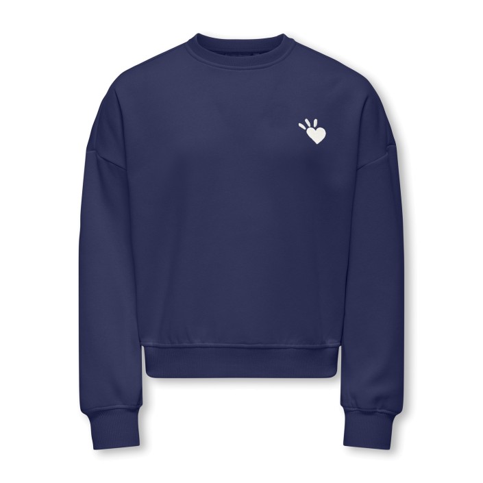 Only KOGTAMMIE LIFE L/S PRINT O-NECK SWT Midnight Sail/Amour/Cloud Dancer | Freewear KOGTAMMIE LIFE L/S PRINT O-NECK SWT - www.freewear.nl - Freewear