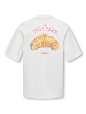 Only KOGBABETTE LIFE LOOSE S/S TEE JRS Cloud Dancer/Croissant | Freewear KOGBABETTE LIFE LOOSE S/S TEE JRS - www.freewear.nl - Freewear
