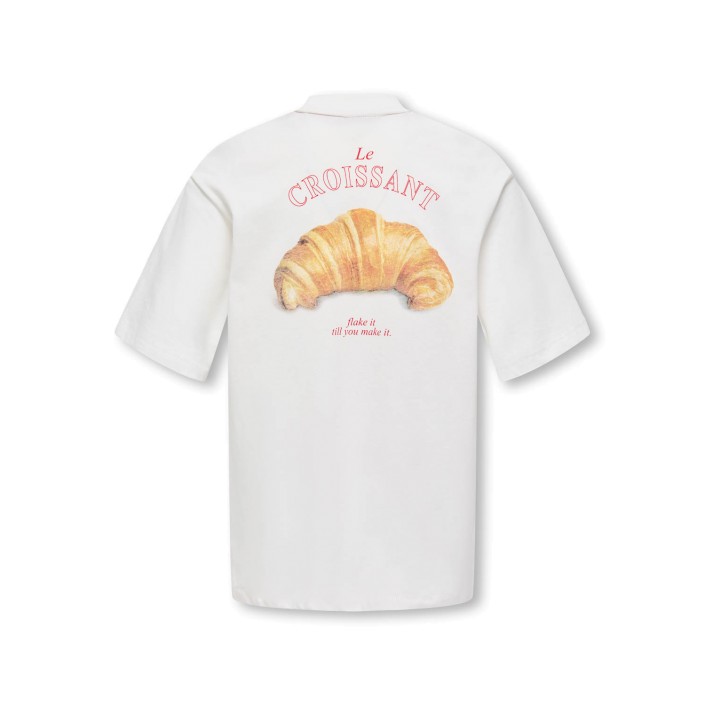Only KOGBABETTE LIFE LOOSE S/S TEE JRS Cloud Dancer/Croissant | Freewear KOGBABETTE LIFE LOOSE S/S TEE JRS - www.freewear.nl - Freewear